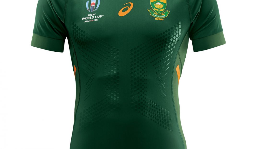 Sudaderas Springboks RWC2019 ASICS Hogar y camisetas alternativas